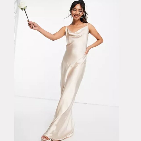 Pretty Lavish Women's Cowl Neck Maxi Dress - US 4 - Picture 1 of 5